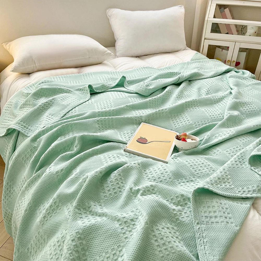 Olienna Waffle Organic Cotton Throw Blanket