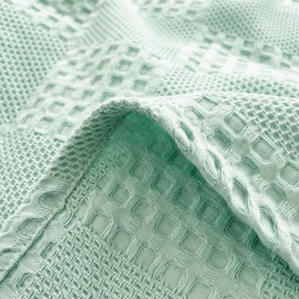 Olienna Waffle Organic Cotton Throw Blanket