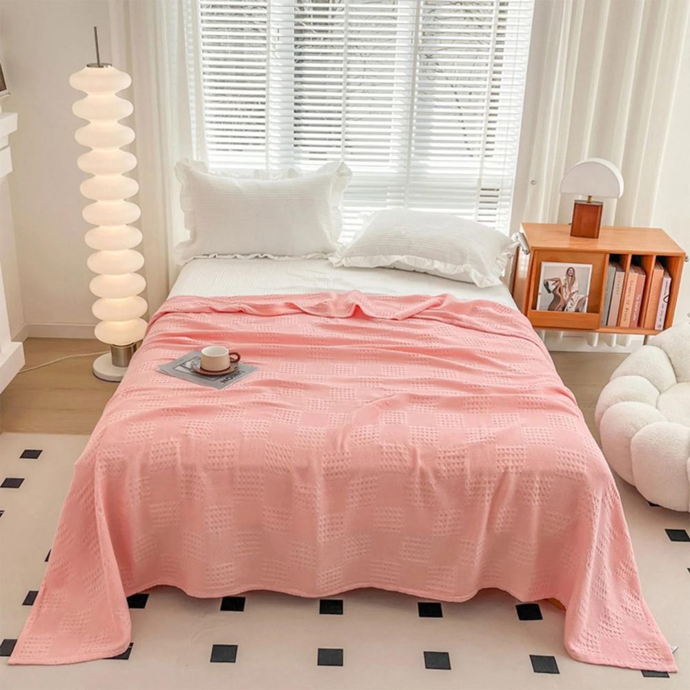 Olienna Waffle Organic Cotton Throw Blanket