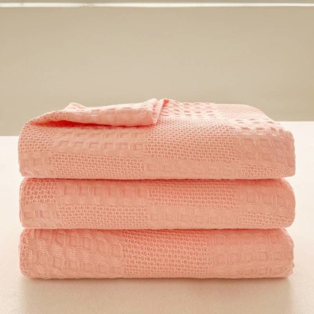 Olienna Waffle Organic Cotton Throw Blanket