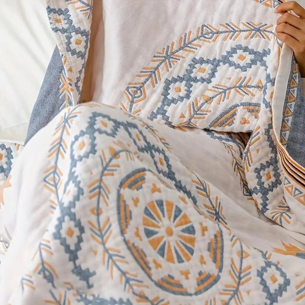 Solara Mandala Cotton Boho Throw Blanket