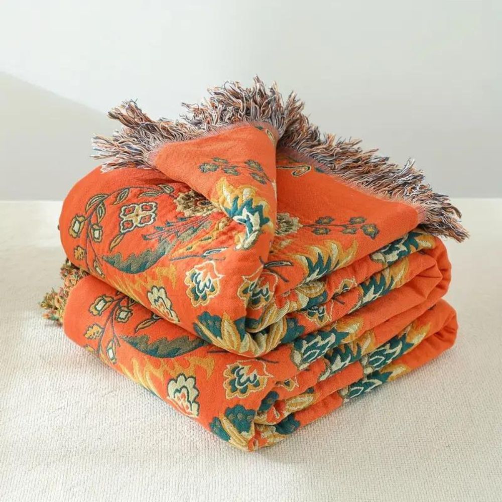 Ciela Reverto Reversible Cotton Floral Throw