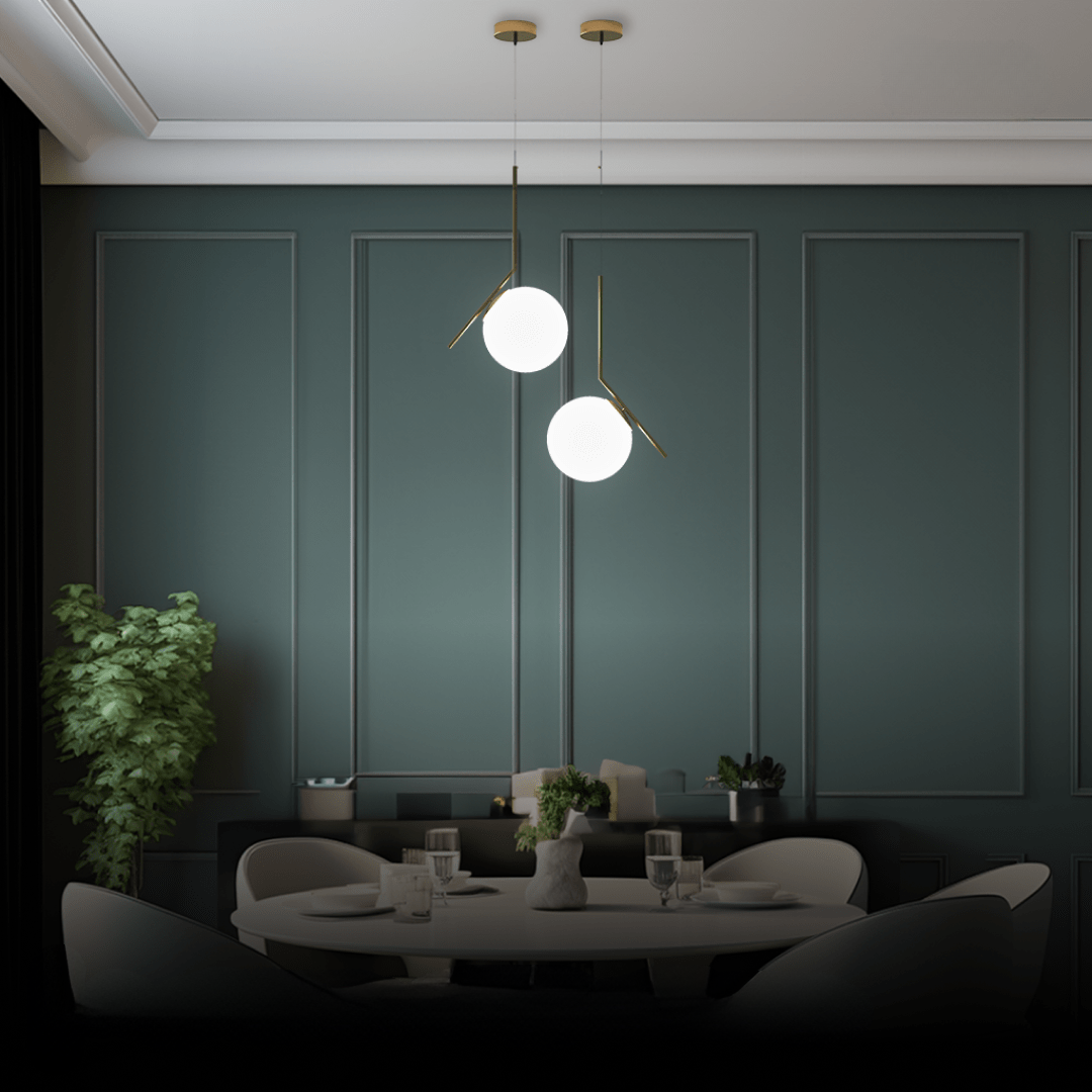 Siena LED Pendant — Nordic Chic in Gold & Glass