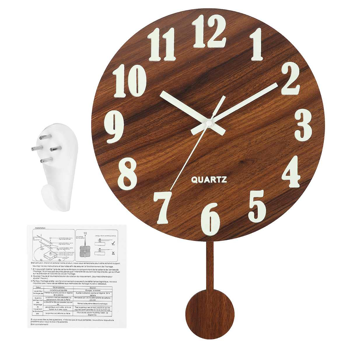 Verdal Oak Night-Glow Clock