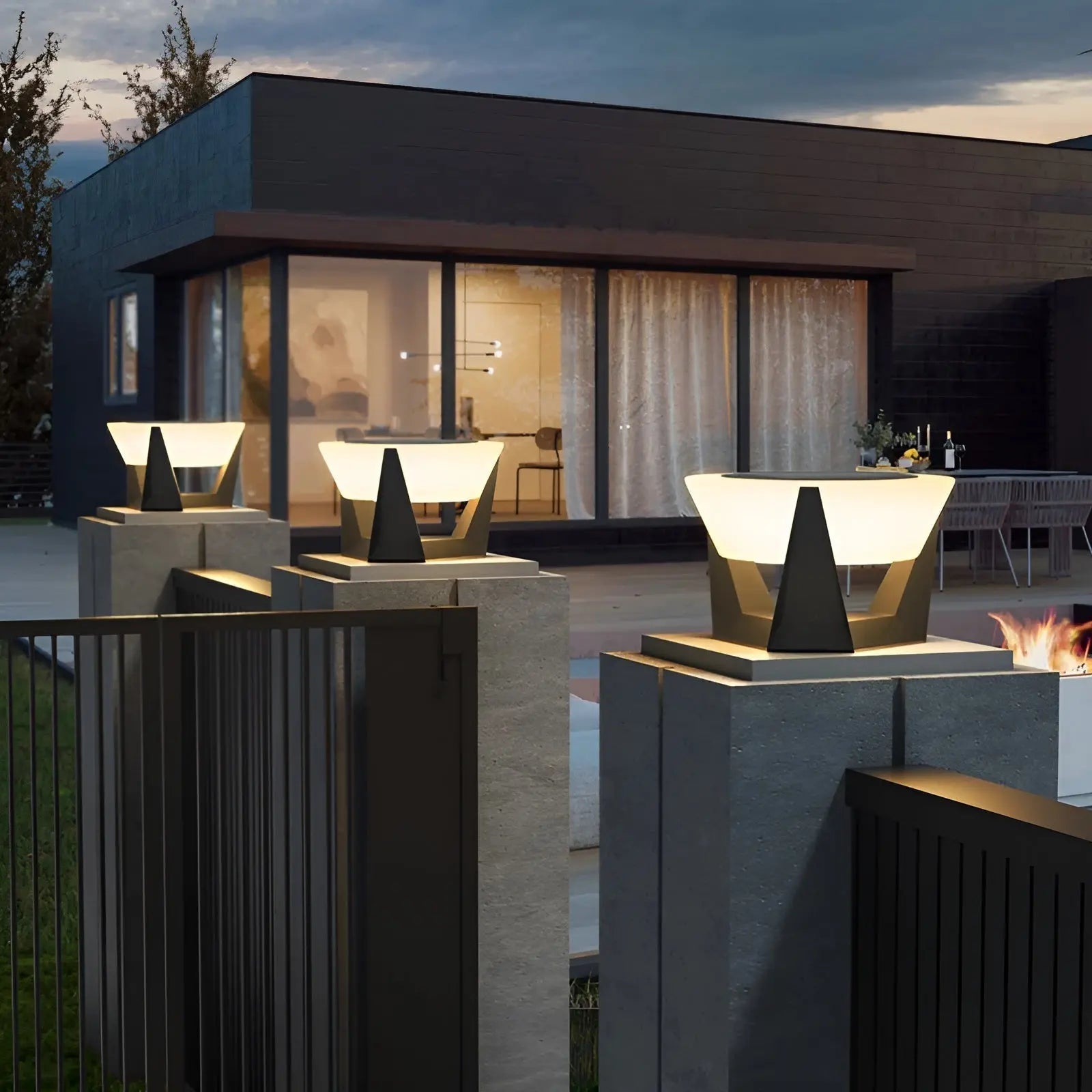 Milan Zen Solar Sundial Post Light