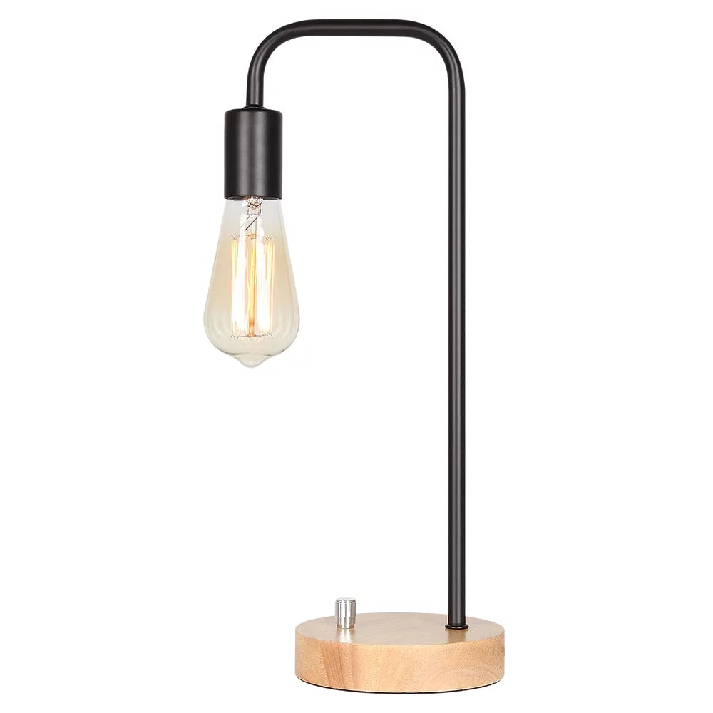 Ciara Wood & Metal Bedside Lamp