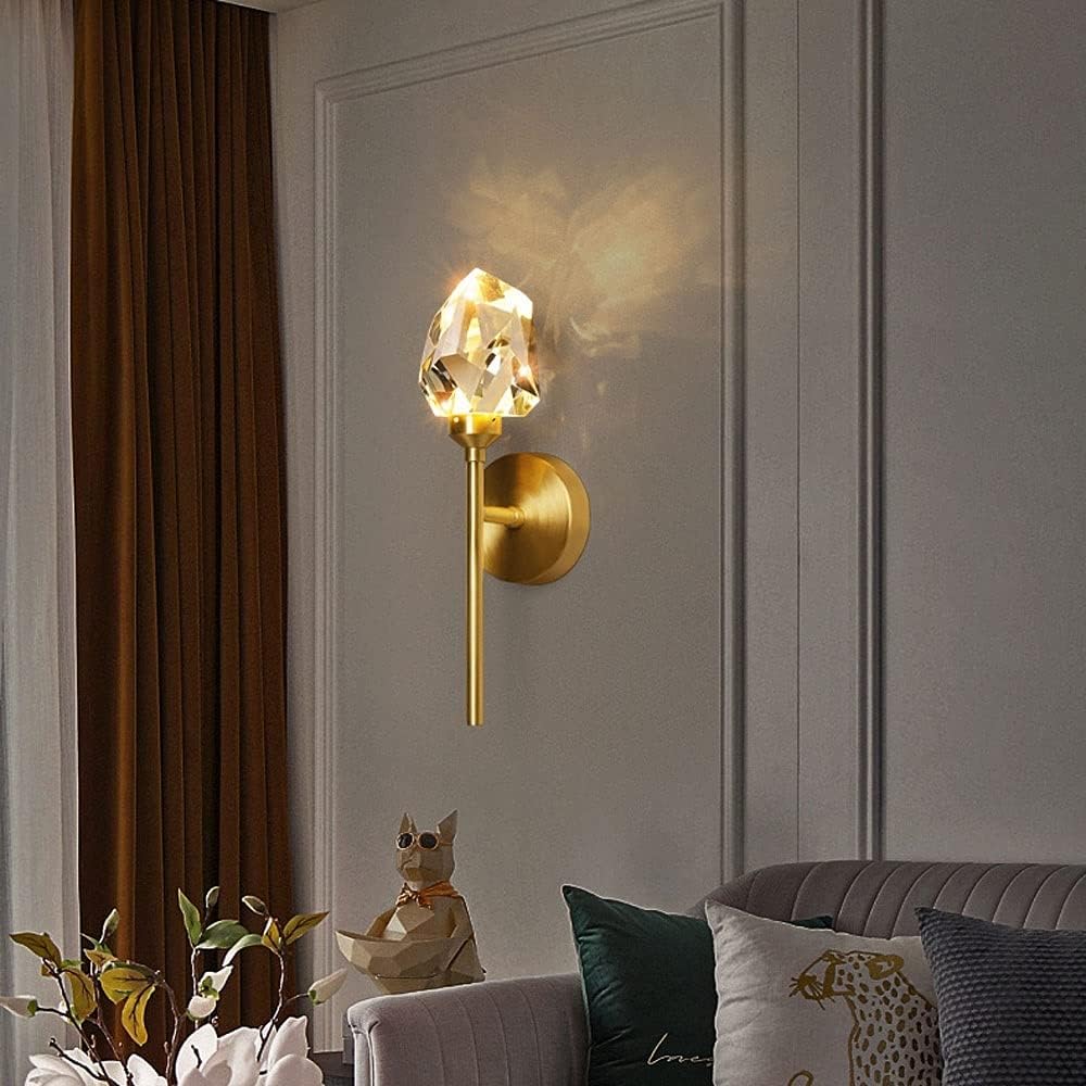 Shanghai Glass Wall Light — Modern Glass with Gold Accents