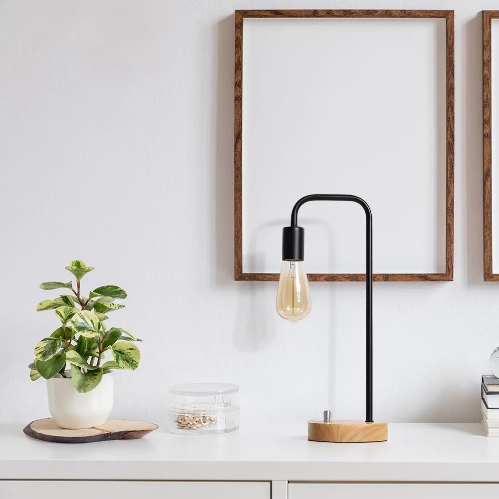 Ciara Wood & Metal Bedside Lamp