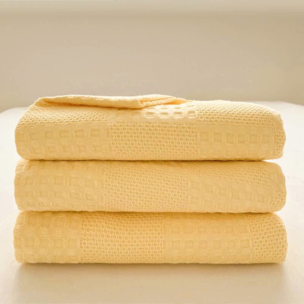 Olienna Waffle Organic Cotton Throw Blanket