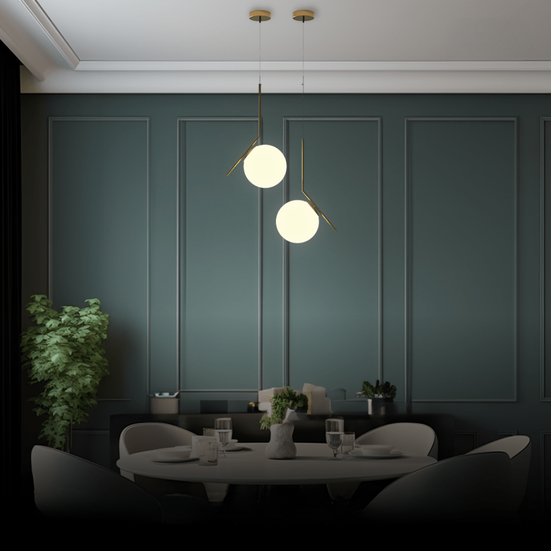 Siena LED Pendant — Nordic Chic in Gold & Glass