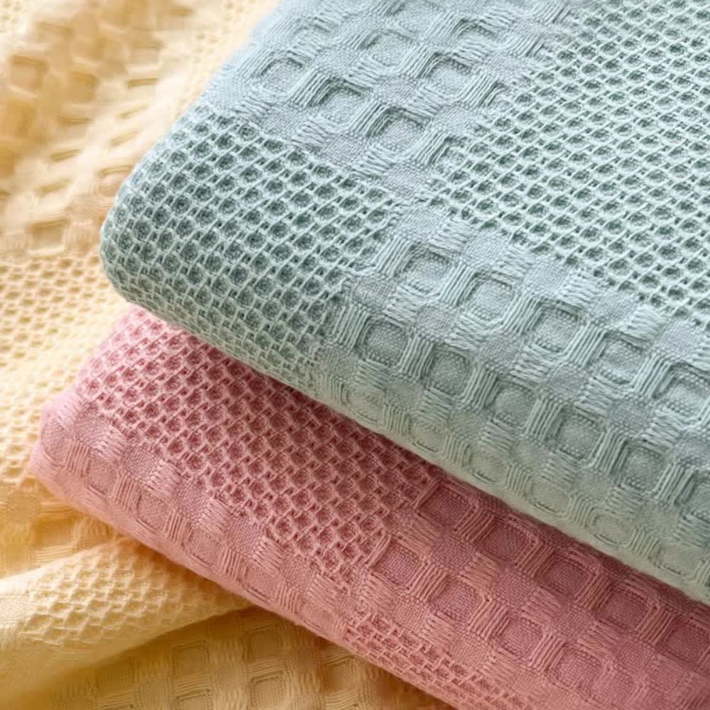 Olienna Waffle Organic Cotton Throw Blanket