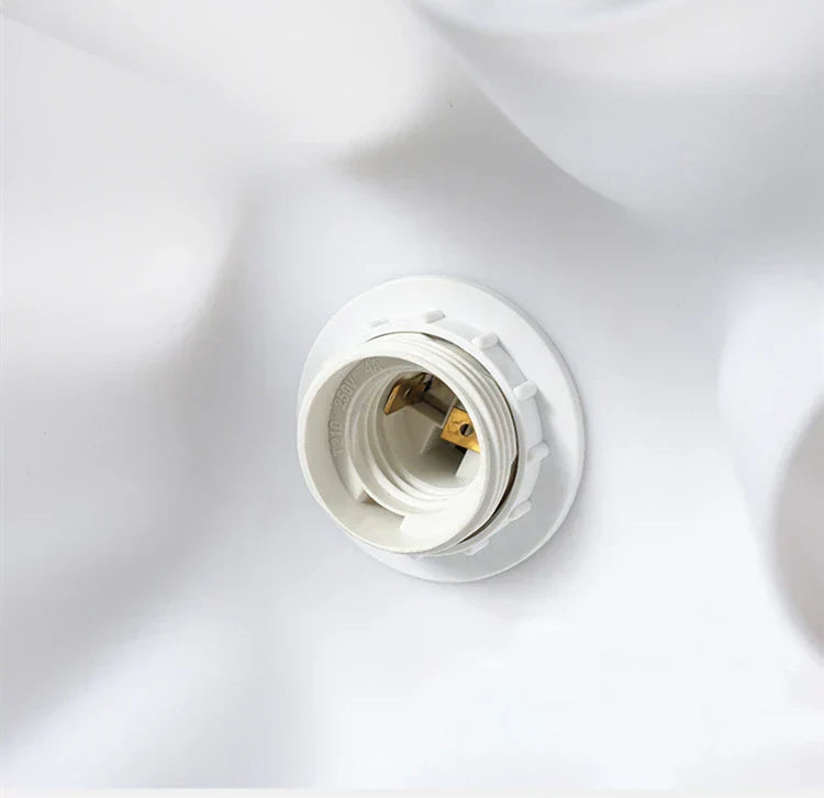 Roselle White Rose Pendant – Petal-Layer LED Hanging Light