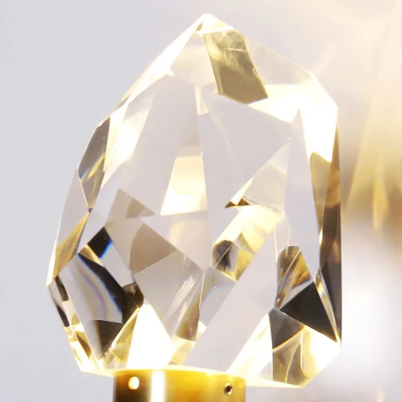 Shanghai Glass Wall Light — Modern Glass with Gold Accents