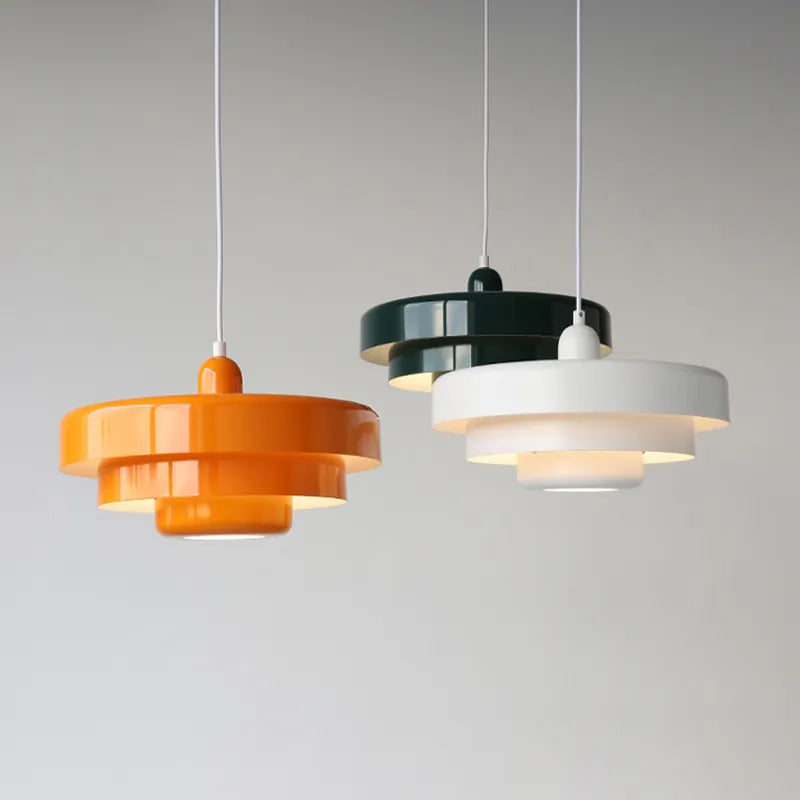 Evangeline Retro Metal Pendant – Color Pop Art-Deco Ceiling Light