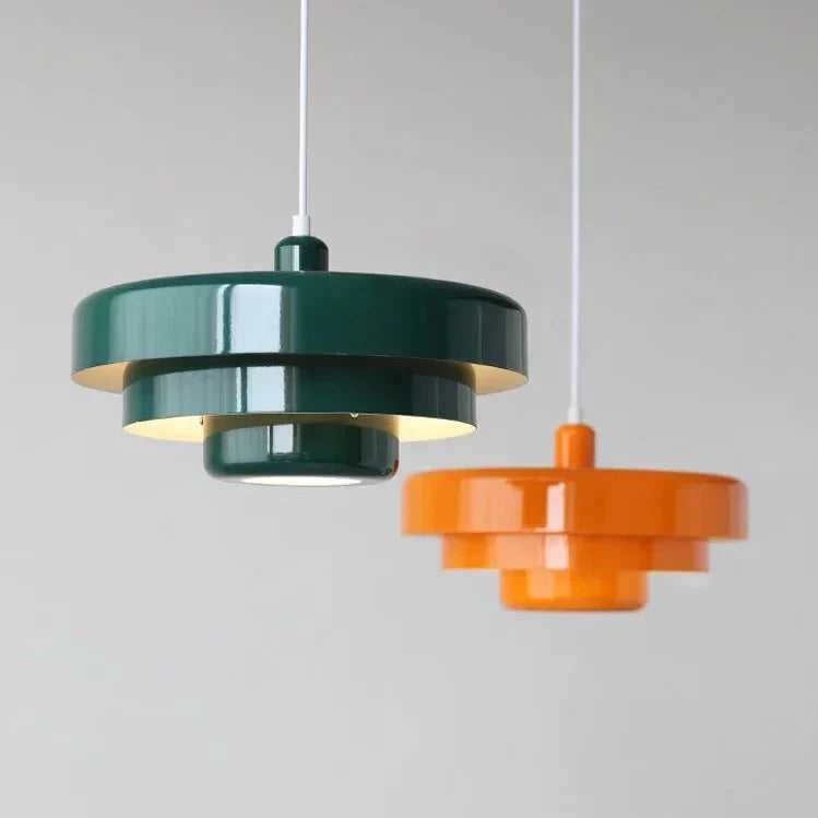 Evangeline Retro Metal Pendant – Color Pop Art-Deco Ceiling Light