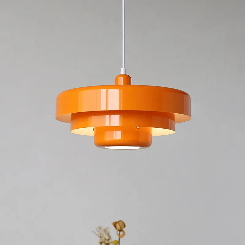 Evangeline Retro Metal Pendant – Color Pop Art-Deco Ceiling Light