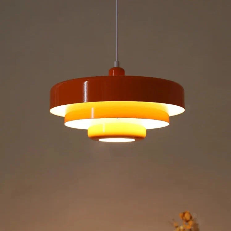 Evangeline Retro Metal Pendant – Color Pop Art-Deco Ceiling Light