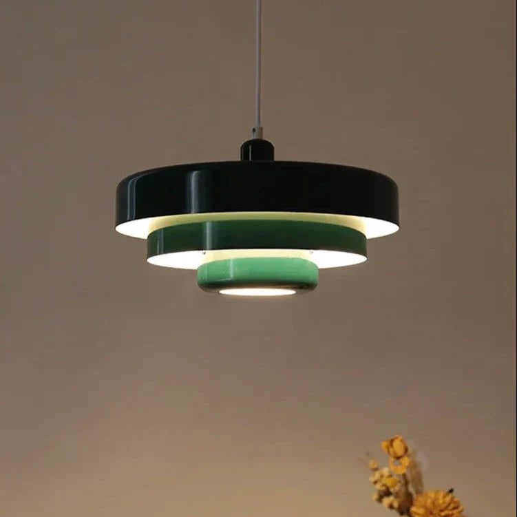 Evangeline Retro Metal Pendant – Color Pop Art-Deco Ceiling Light