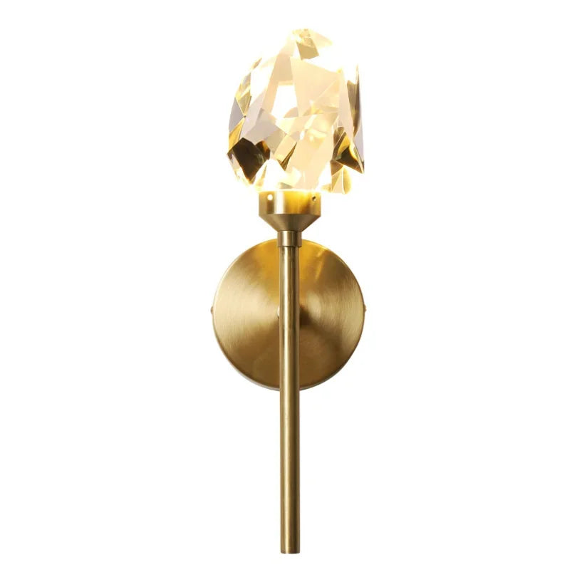 Shanghai Glass Wall Light — Modern Glass with Gold Accents