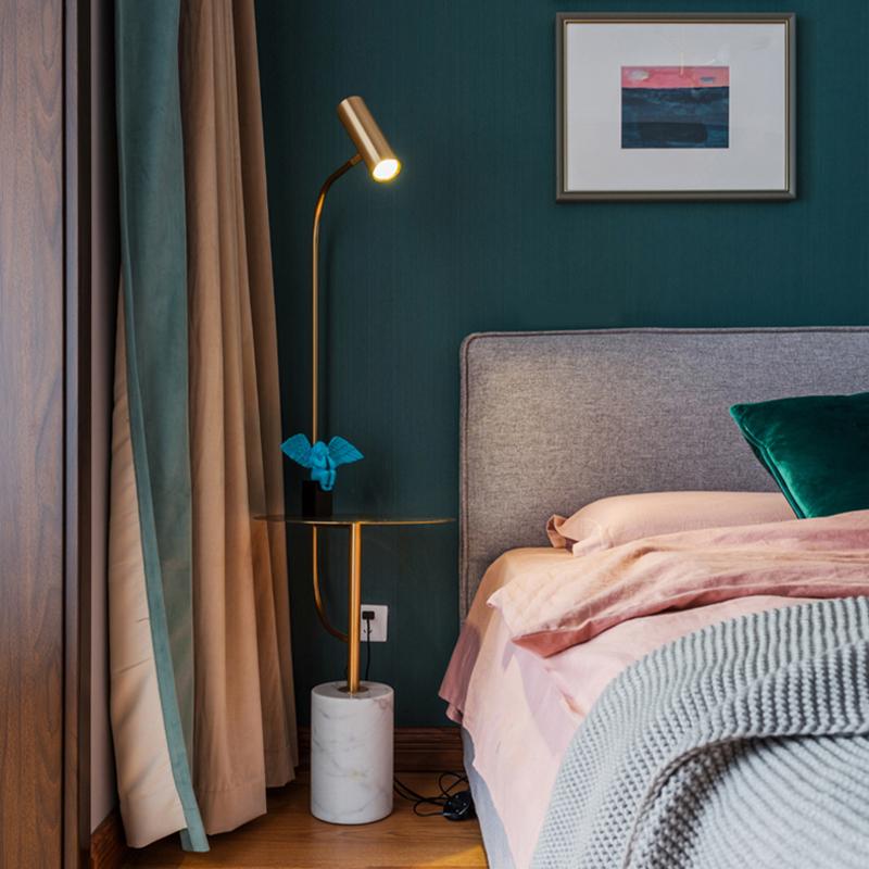 Sevara Table Floor Lamp with Marble Base