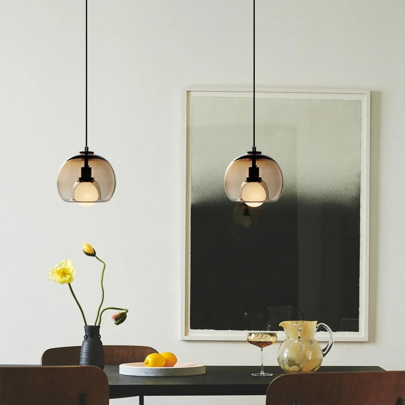 TALINN Hand-Blown Glass Pendant — Modern, Dimmable, Premium