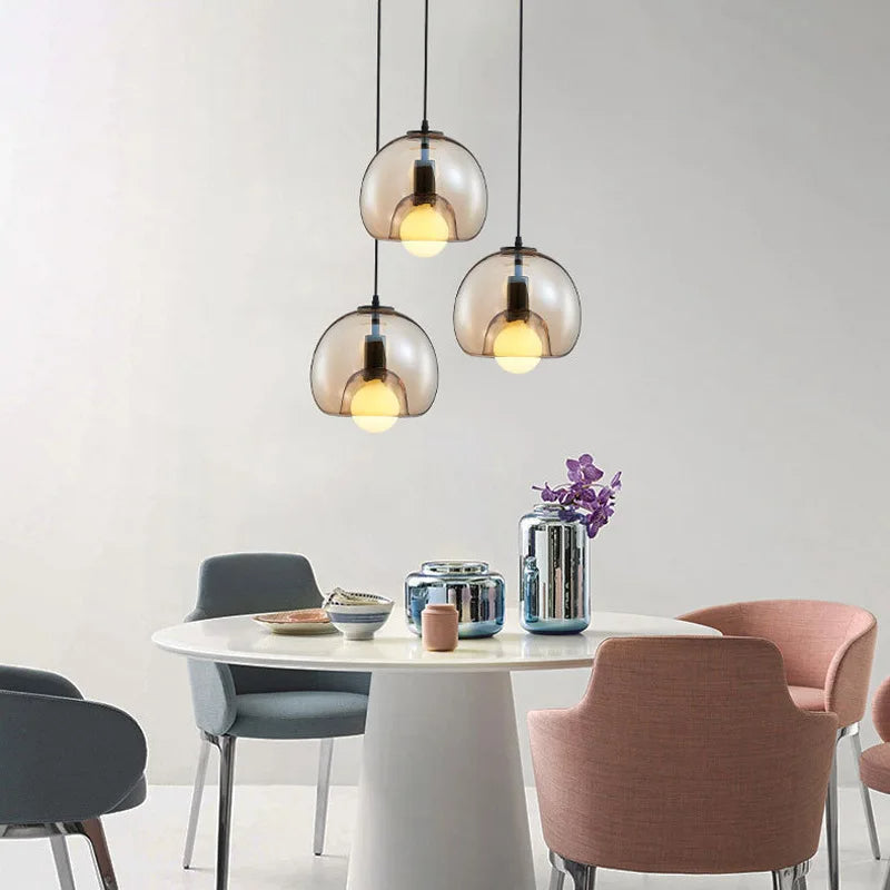 TALINN Hand-Blown Glass Pendant — Modern, Dimmable, Premium