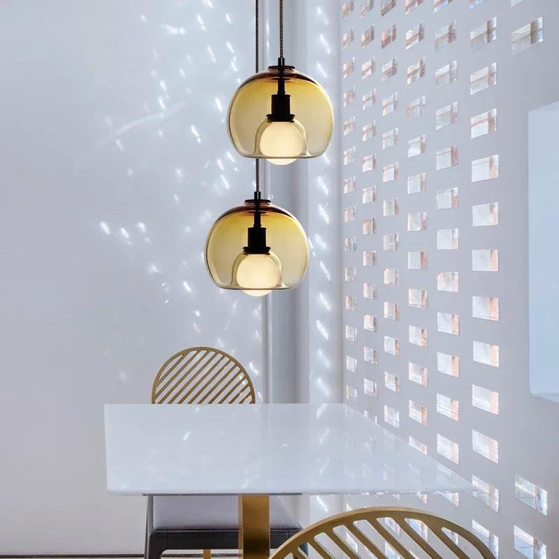 TALINN Hand-Blown Glass Pendant — Modern, Dimmable, Premium