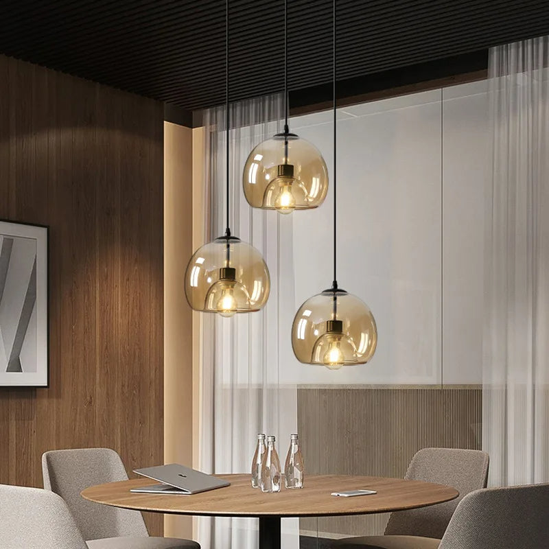 TALINN Hand-Blown Glass Pendant — Modern, Dimmable, Premium