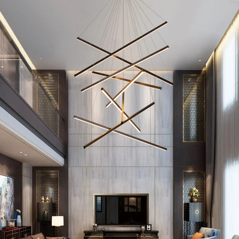 Salzburg Linear LED Chandelier – Adjustable, Dimmable Ceiling Light for Living Room, Dining Room & Kitchen Island