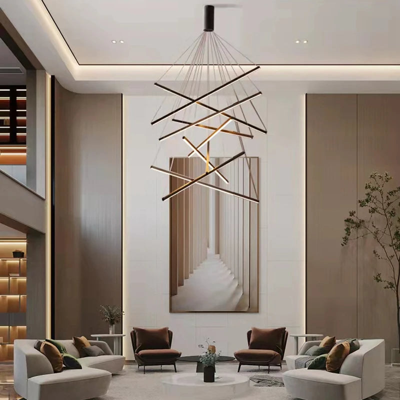 Salzburg Linear LED Chandelier – Adjustable, Dimmable Ceiling Light for Living Room, Dining Room & Kitchen Island