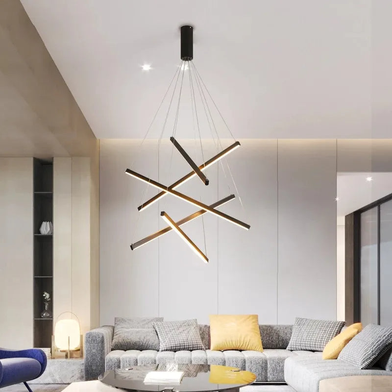 Salzburg Linear LED Chandelier – Adjustable, Dimmable Ceiling Light for Living Room, Dining Room & Kitchen Island