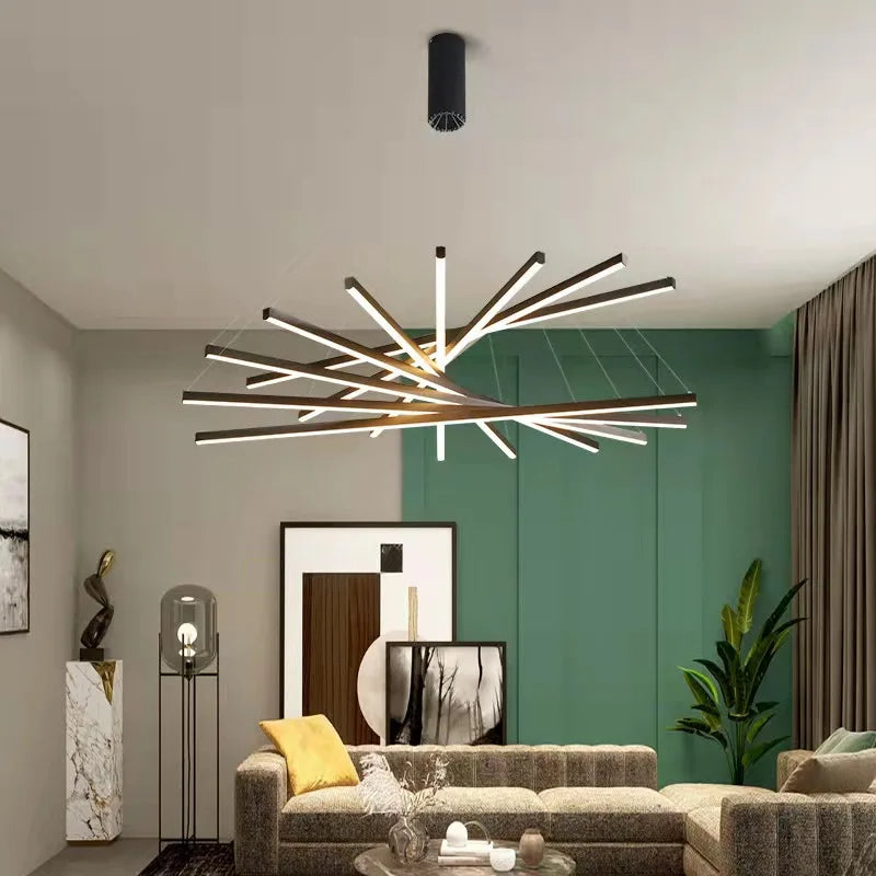 Salzburg Linear LED Chandelier – Adjustable, Dimmable Ceiling Light for Living Room, Dining Room & Kitchen Island