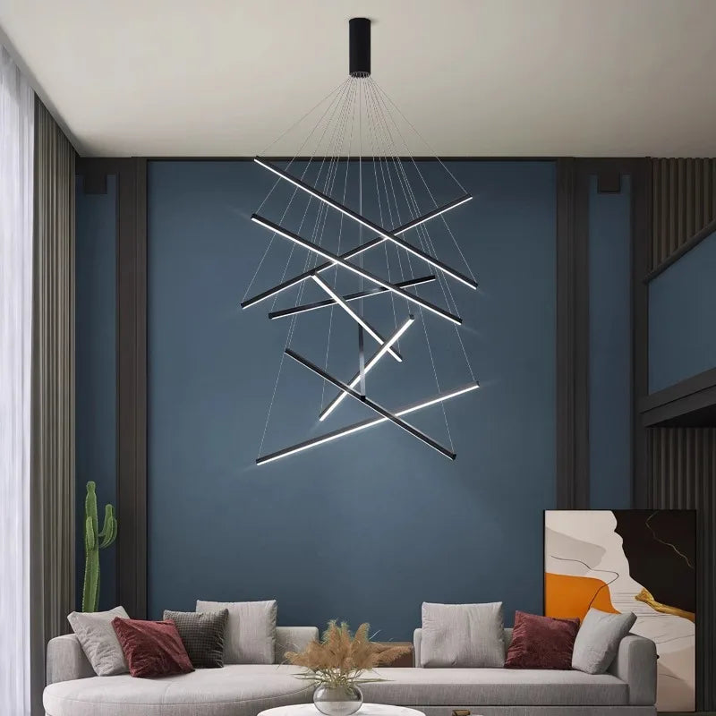 Salzburg Linear LED Chandelier – Adjustable, Dimmable Ceiling Light for Living Room, Dining Room & Kitchen Island