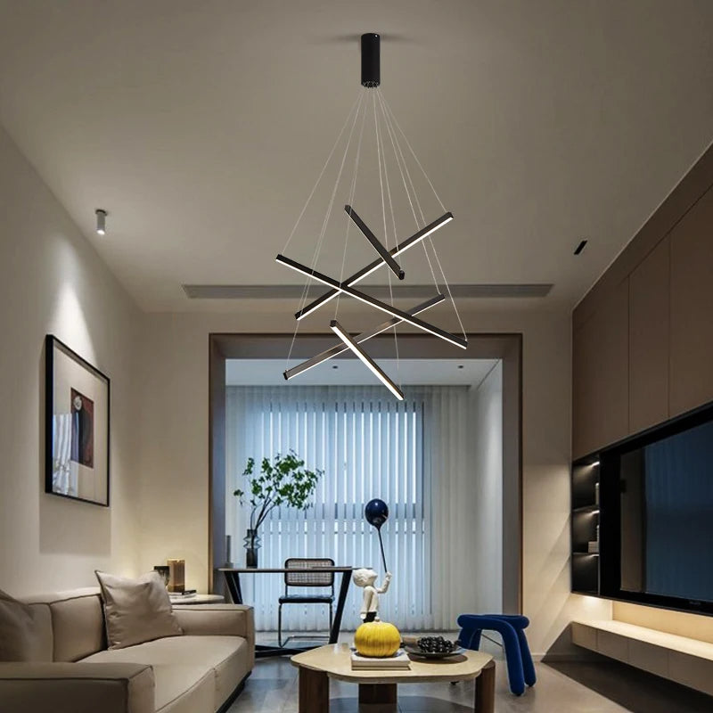 Salzburg Linear LED Chandelier – Adjustable, Dimmable Ceiling Light for Living Room, Dining Room & Kitchen Island