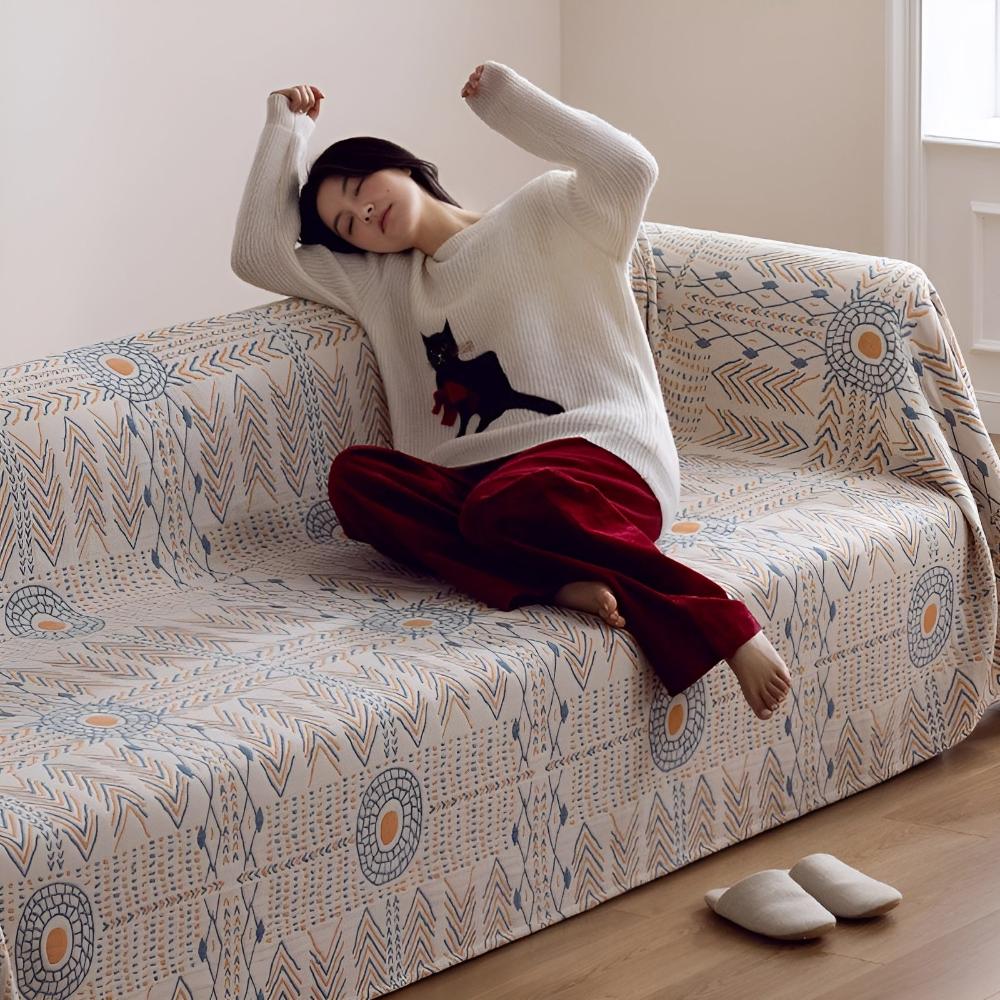 Frida DuoWeave Reversible Cotton Throw Blanket