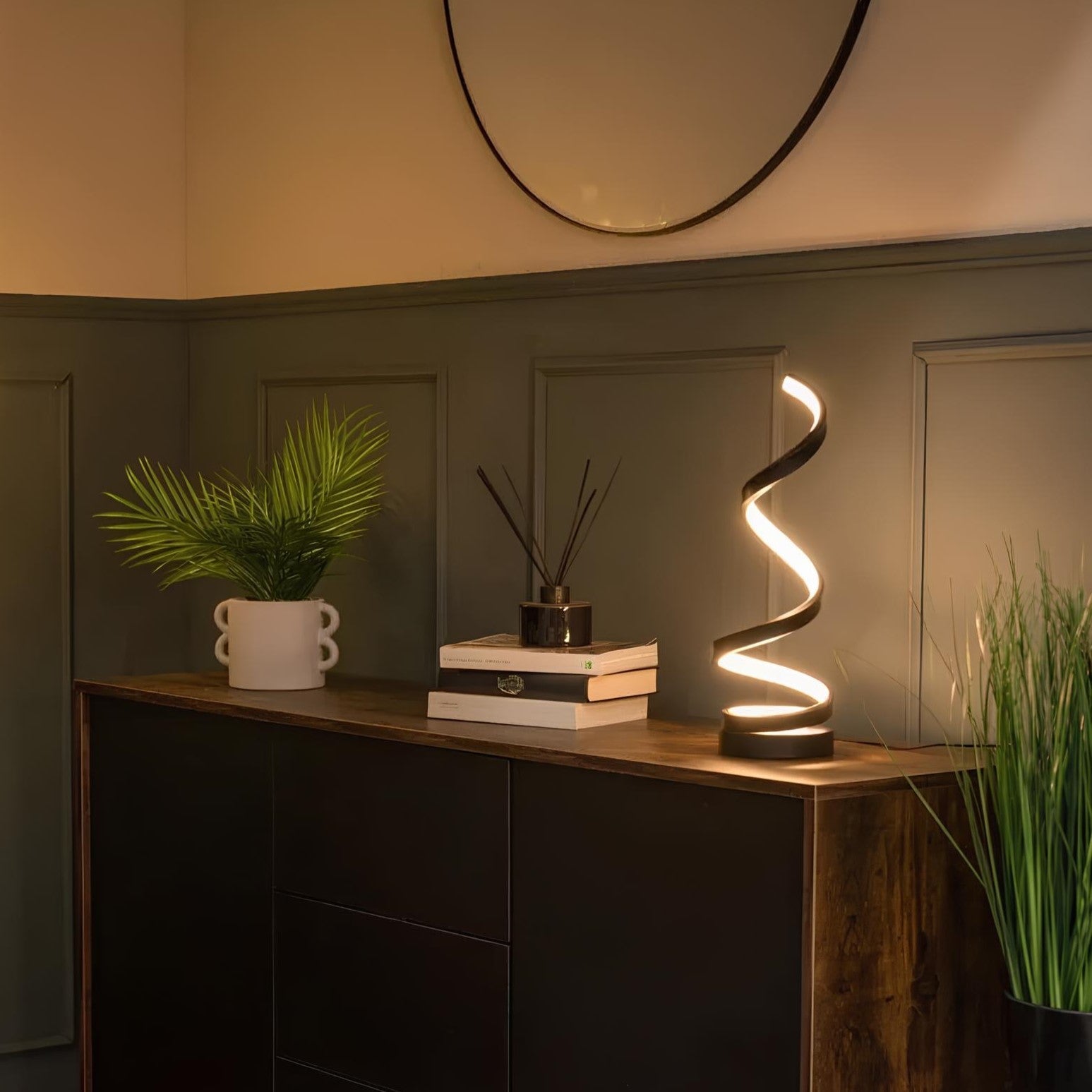Solana Spiral LED Night Lamp Dimmable
