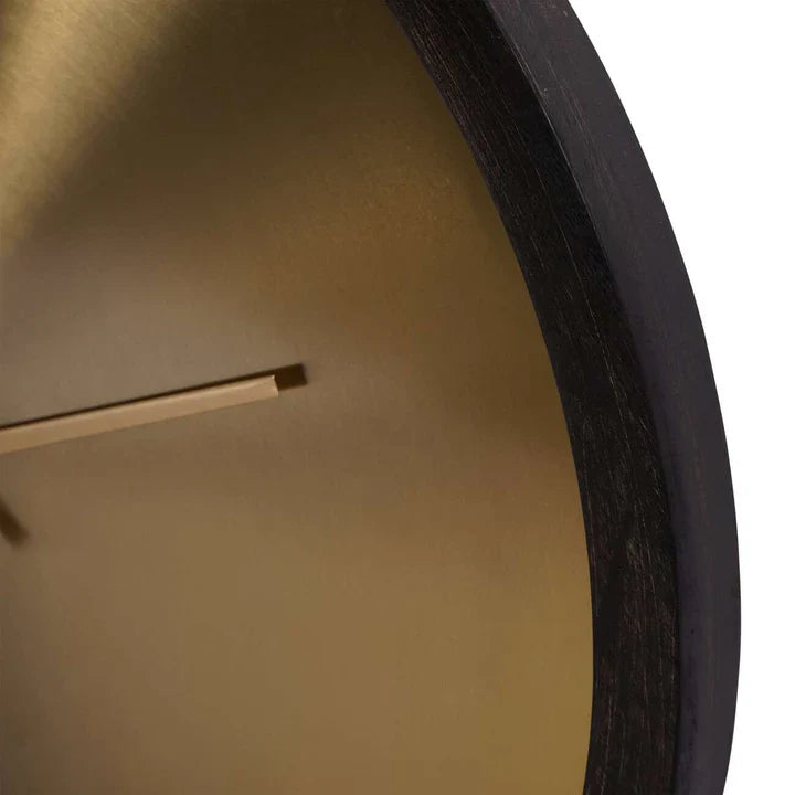 Solenne Brass & Black Clock