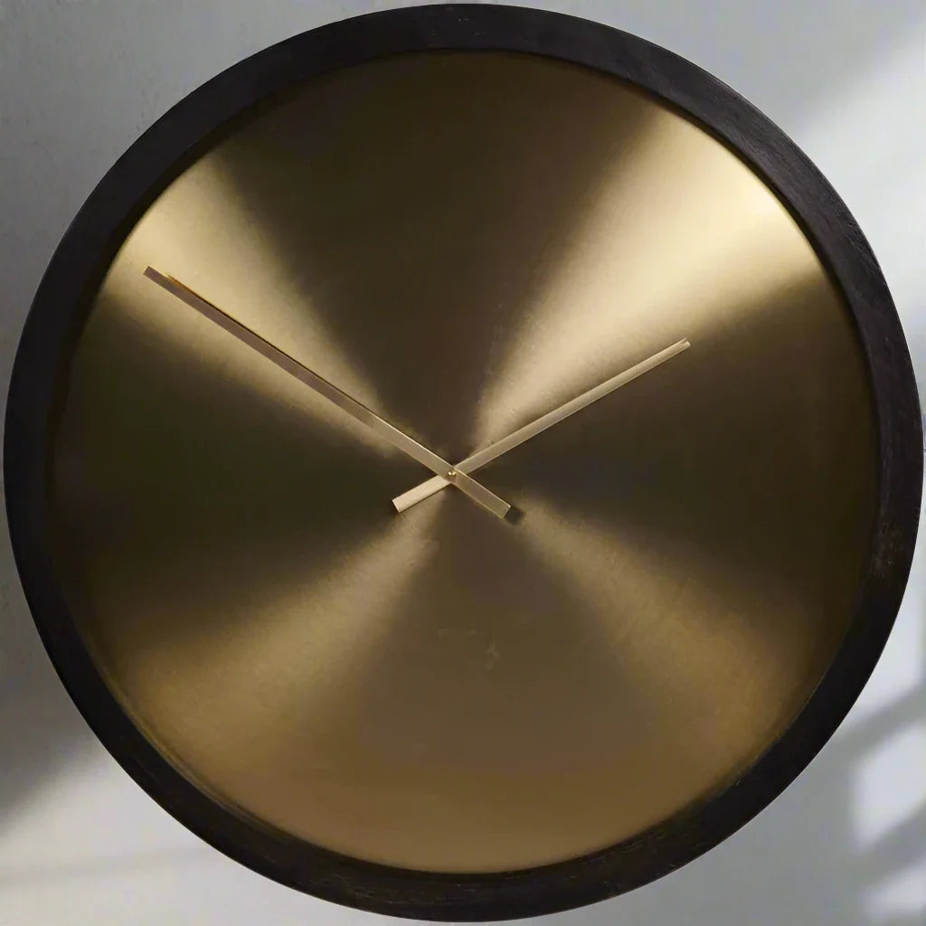 Solenne Brass & Black Clock
