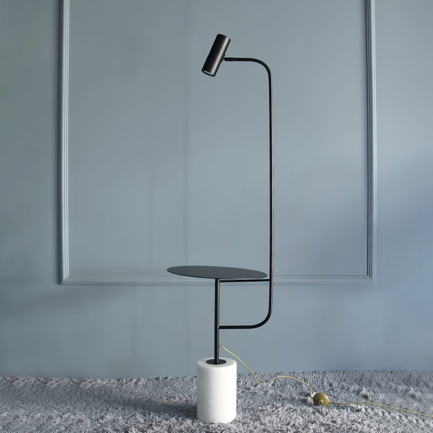 Sevara Table Floor Lamp with Marble Base