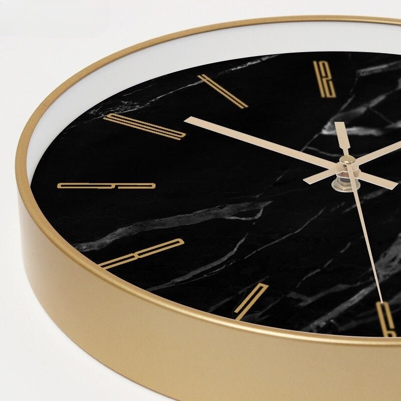 Marbella Noir Marble Clock