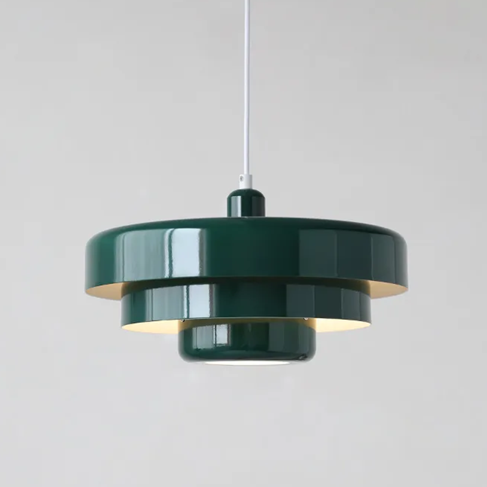 Evangeline Retro Metal Pendant – Color Pop Art-Deco Ceiling Light