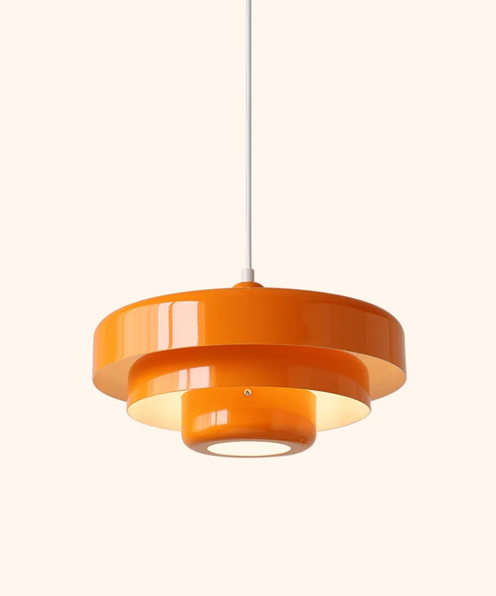 Evangeline Retro Metal Pendant – Color Pop Art-Deco Ceiling Light